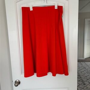 Ashley Stewart Bright Red A-Line Skirt